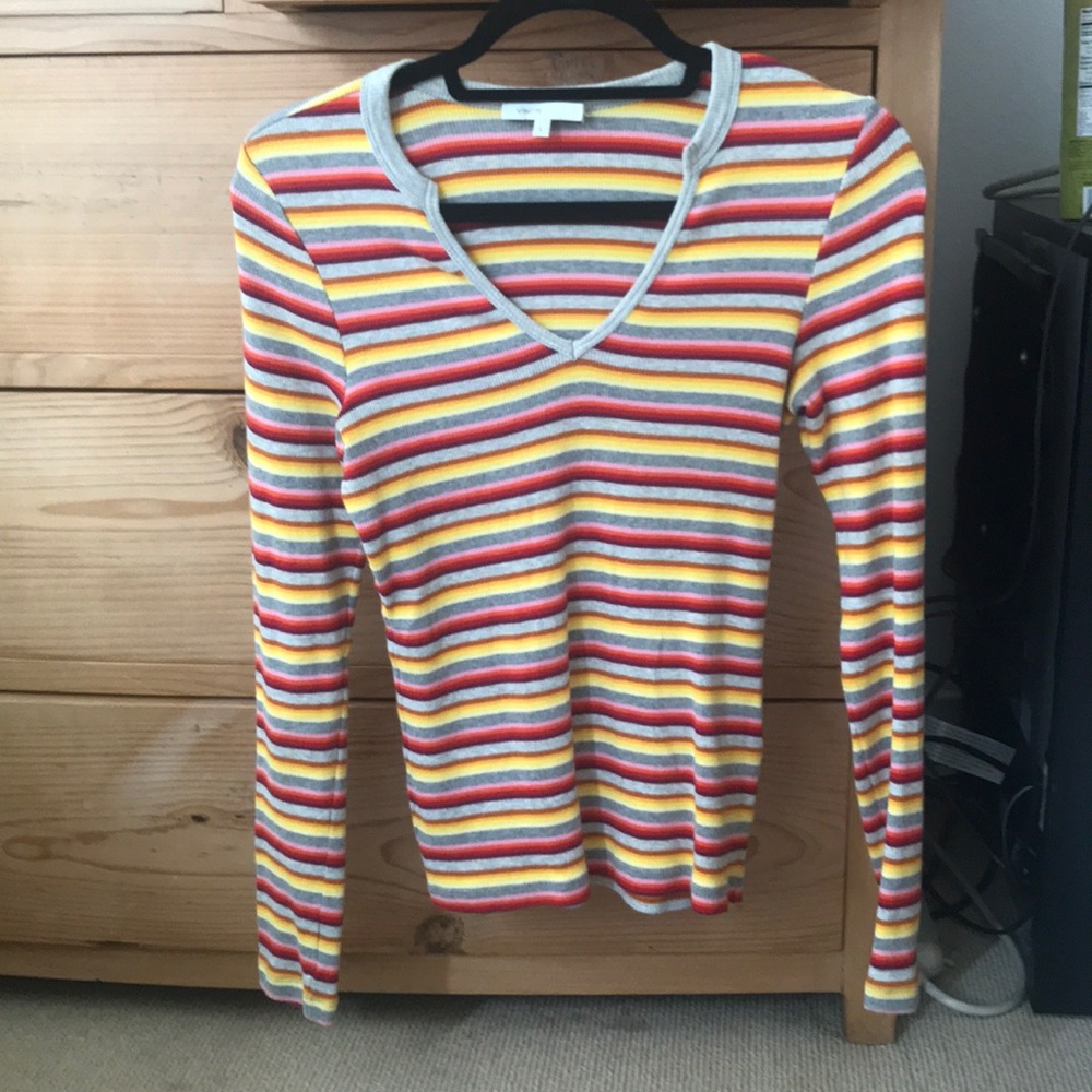 Vince ribbed long sleeve shirt